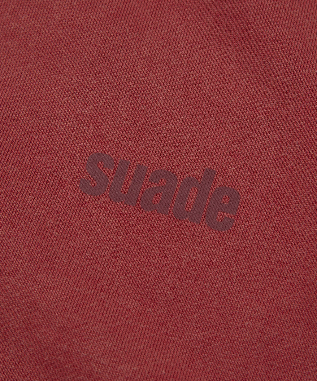 CROPPED WASHED HOOD ZIP UP [RED]