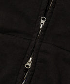 LOOSE SUADE HOOD ZIP UP [BLACK]