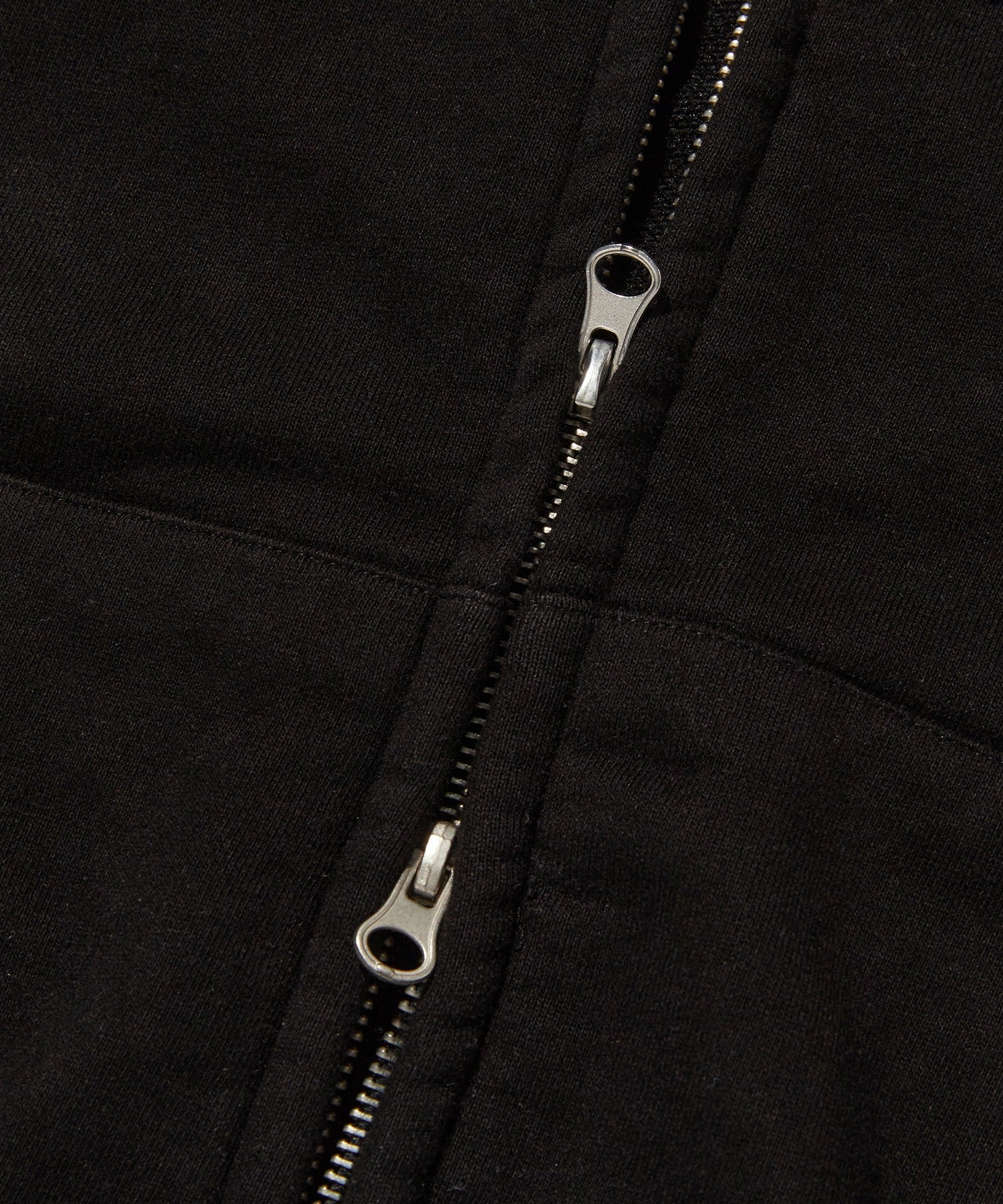 LOOSE SUADE HOOD ZIP UP [BLACK]