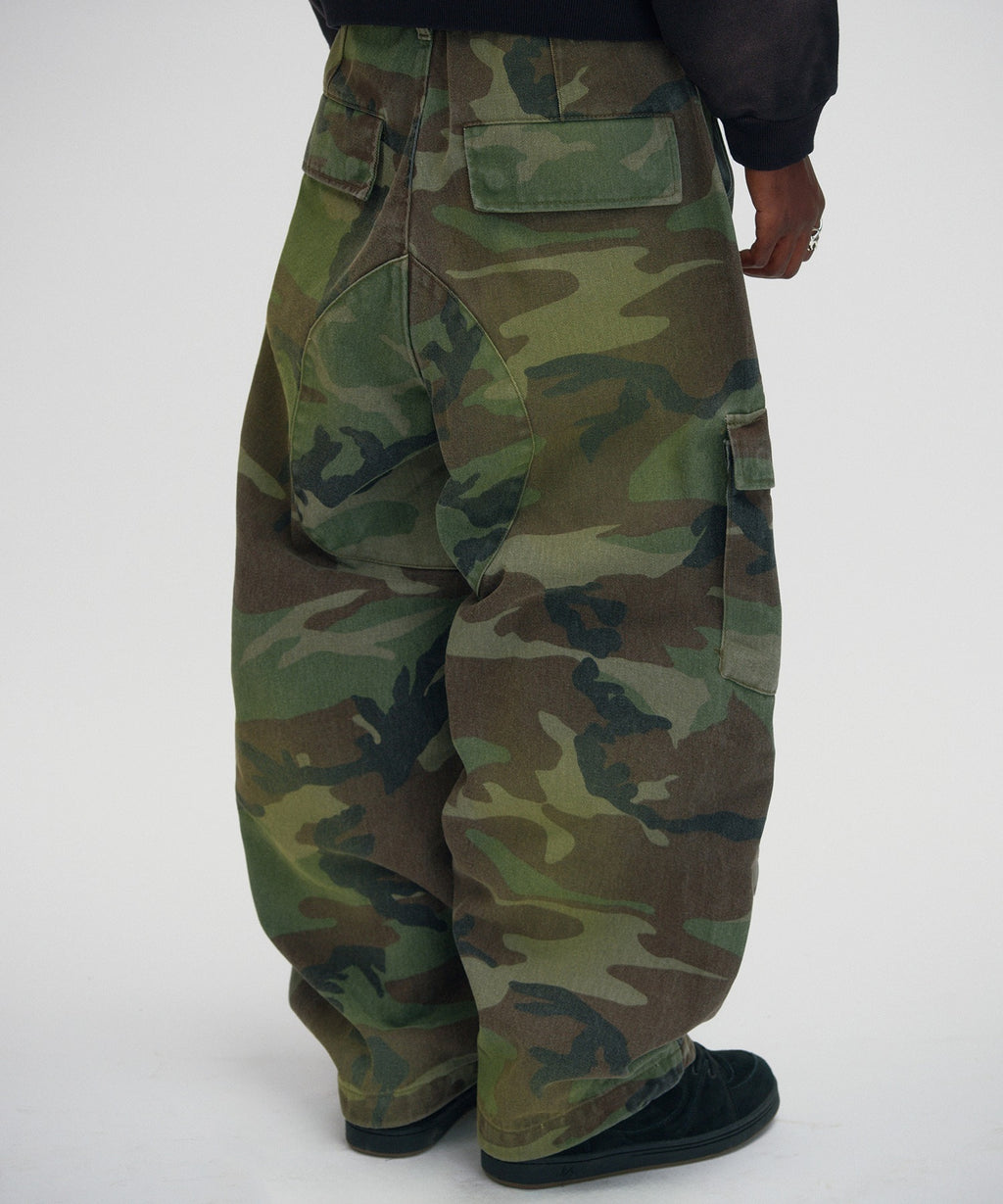 WASHED CARGO PANTS [GREEN CAMO]