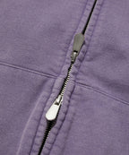 CROPPED WASHED HOOD ZIP UP [PURPLE]