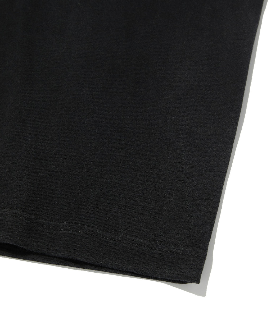 POCKET CROPPED TEE [WASHING BLACK]