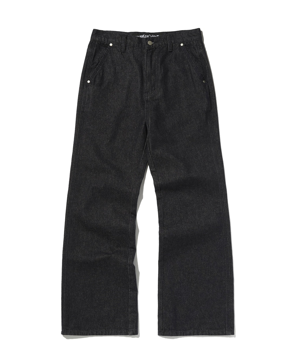 CURVED FLARE DENIM [RAW INDIGO]