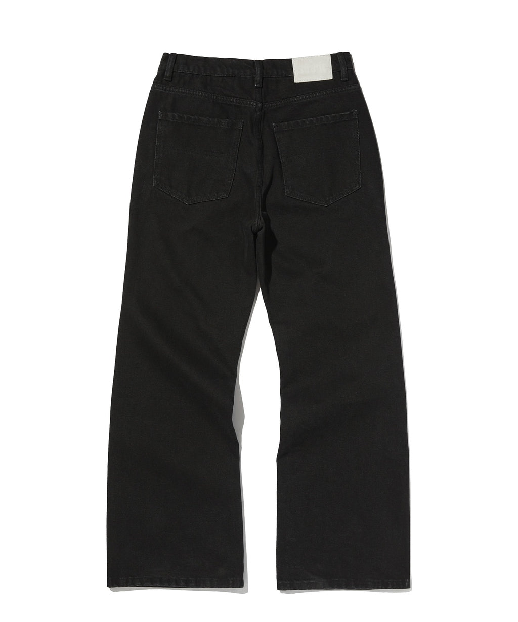 CURVED FLARE DENIM [BLACK]