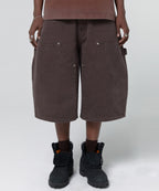 CONTOUR DOUBLE KNEE SHORTS [BROWN]