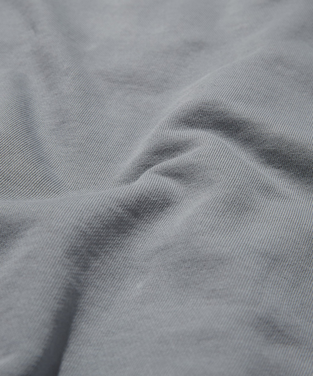 LOOSE SUADE HOOD ZIP UP [BLUE GRAY]