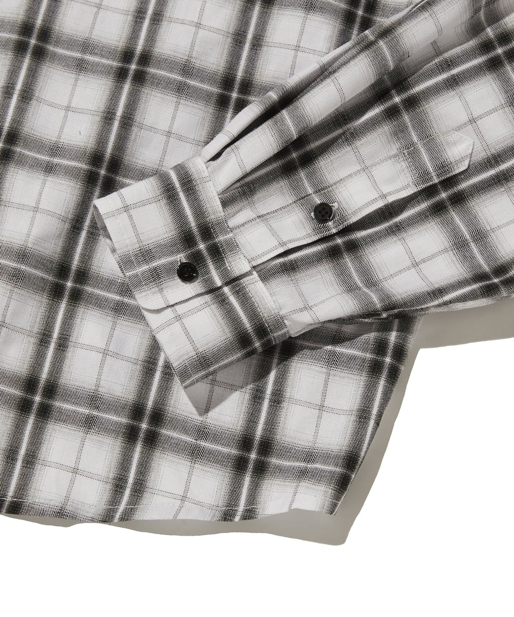 CROPPED CHECK SHIRT [WHITE]