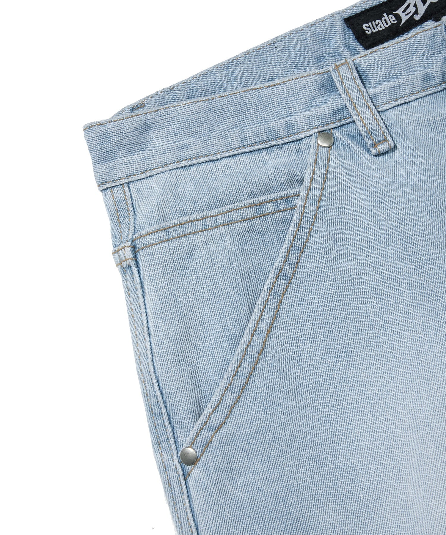 CARPENTER DENIM SHORTS [LIGHT BLUE]