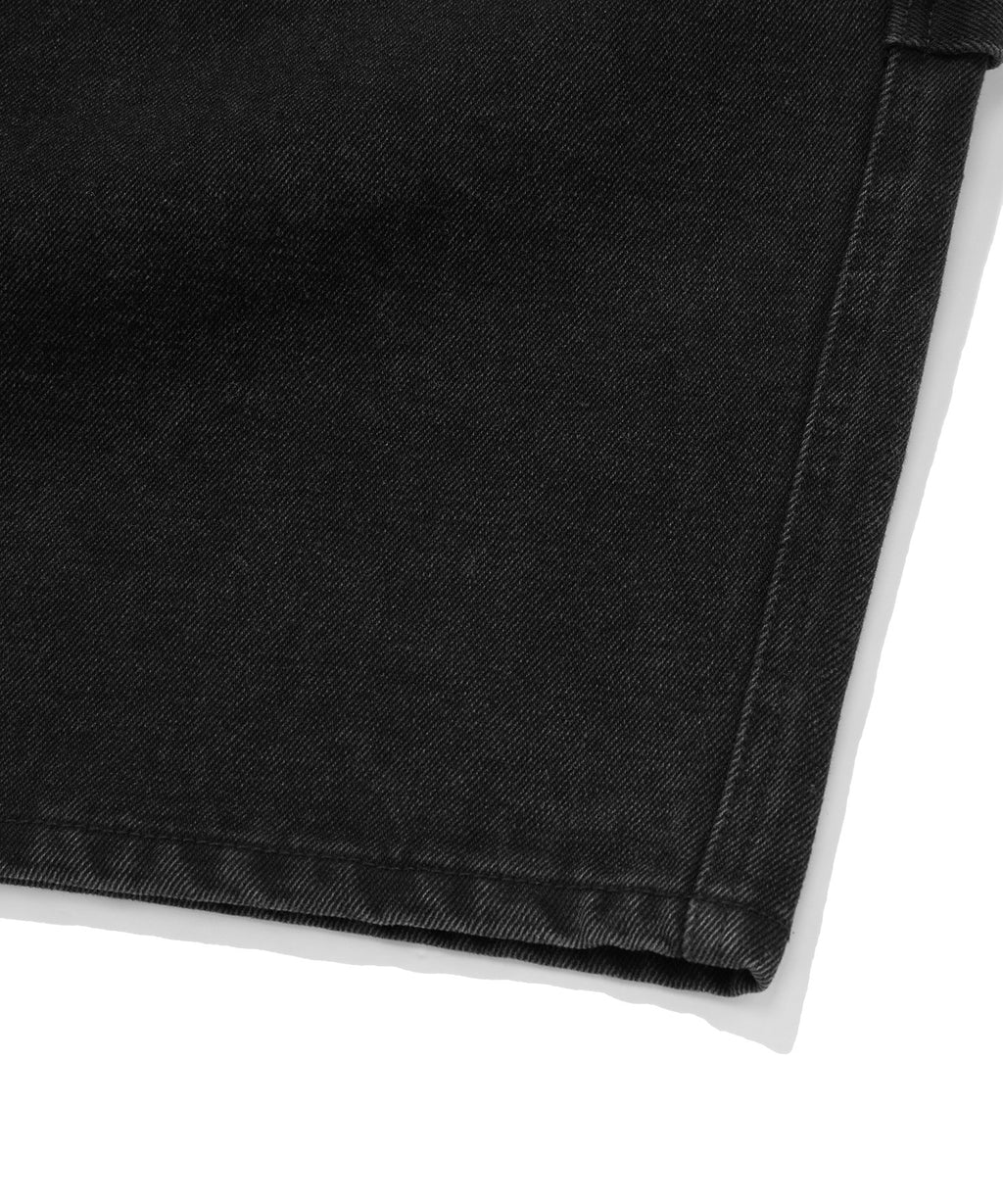 CARPENTER DENIM SHORTS [BLACK]