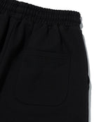 WIDE SWEAT SHORTS [BLACK]