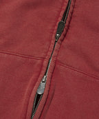 CROPPED WASHED HOOD ZIP UP [RED]