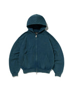 CROPPED WASHED HOOD ZIP UP [DEEP GREEN]