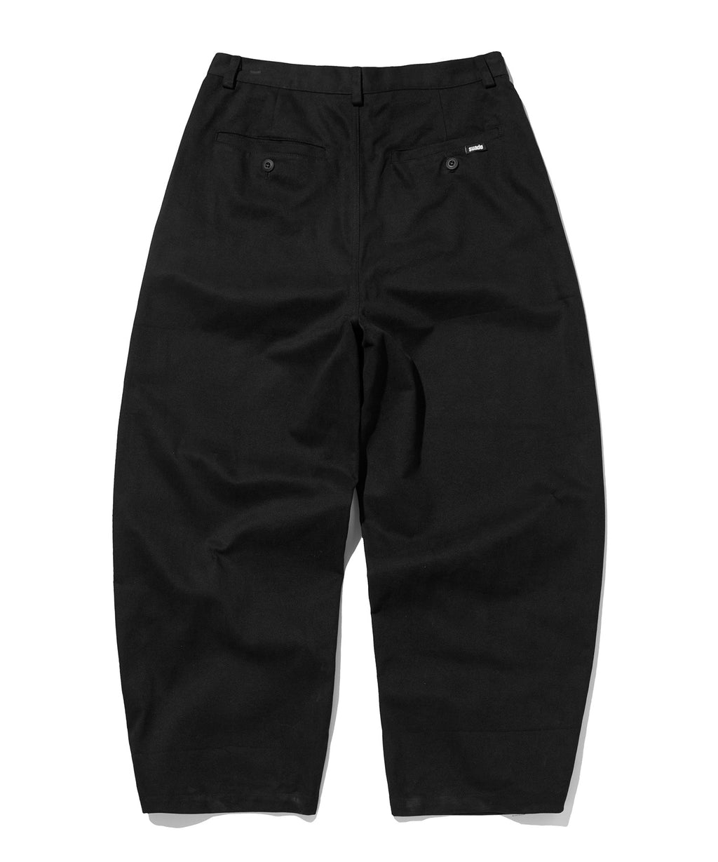 WIDE CHINO PANTS [BLACK]