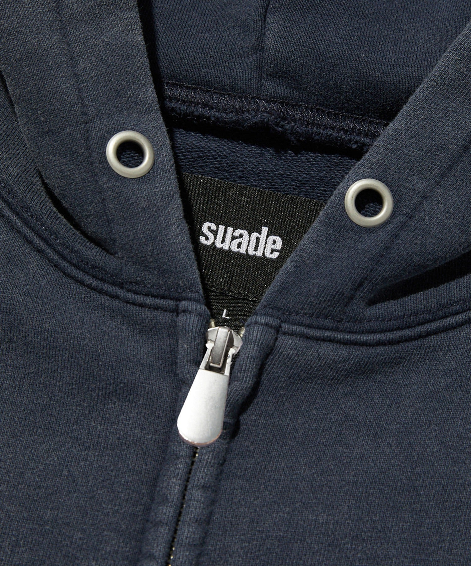 CROPPED WASHED HOOD ZIP UP [WASHING NAVY]