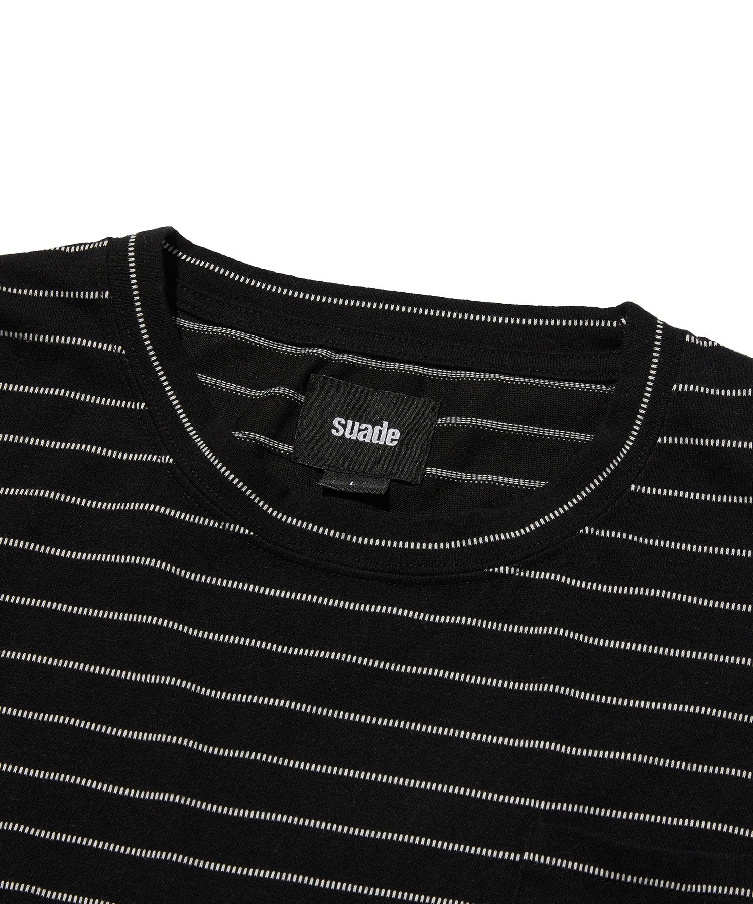 TEXTURED POCKET TEE [BLACK WHITE]