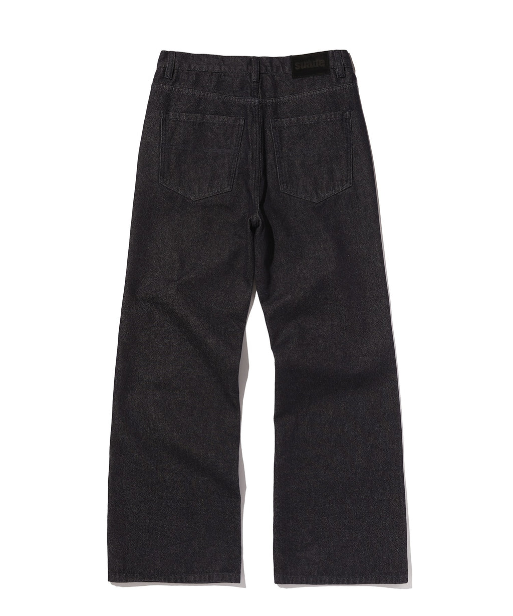 CURVED FLARE DENIM [RAW INDIGO]