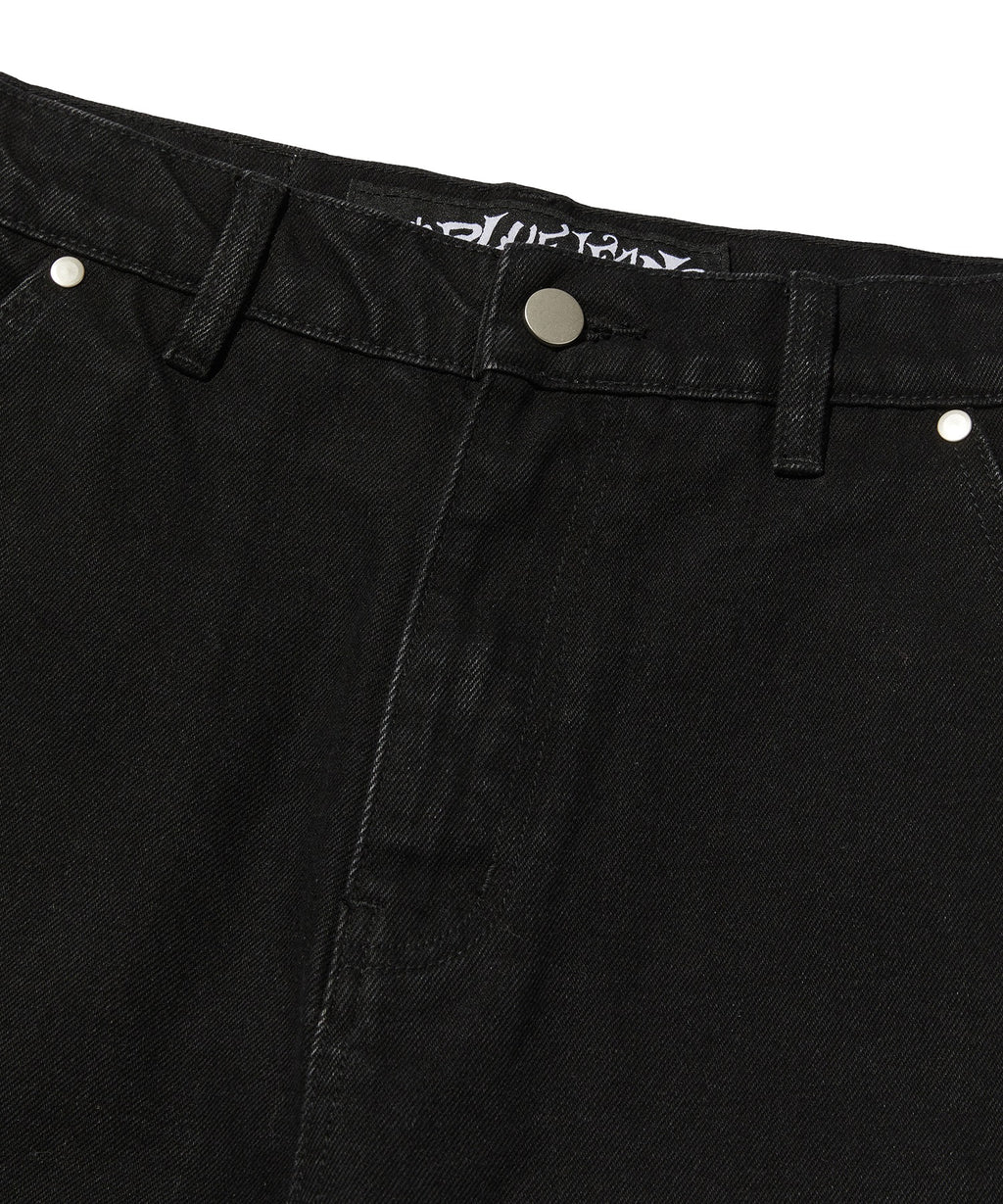 CURVED FLARE DENIM [BLACK]
