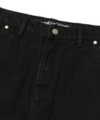 CURVED FLARE DENIM [BLACK]