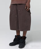 CONTOUR DOUBLE KNEE SHORTS [BROWN]