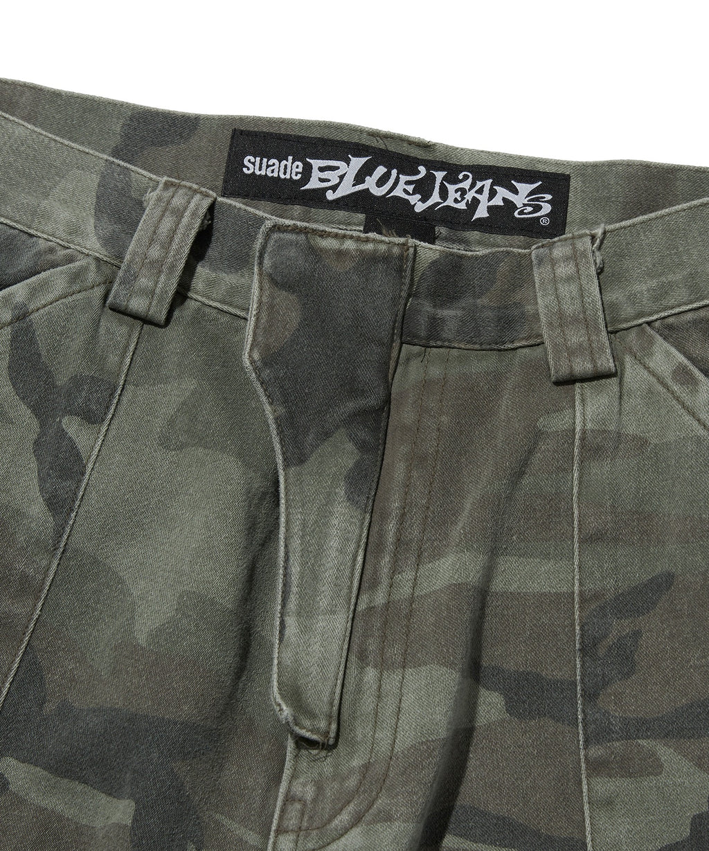 WIDE CARGO SHORTS [GREEN CAMO]