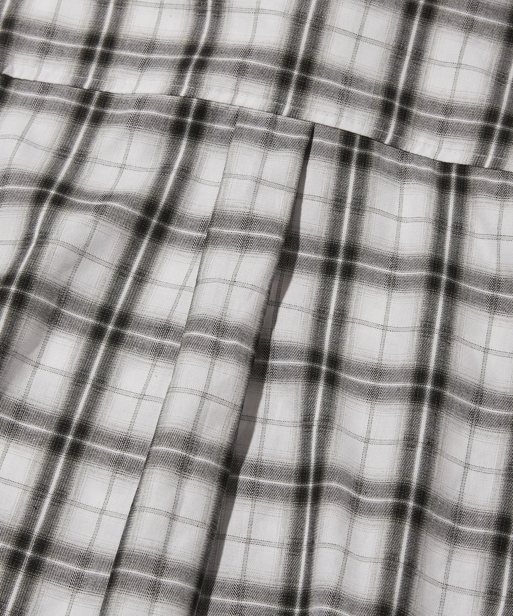 CROPPED CHECK SHIRT [WHITE]