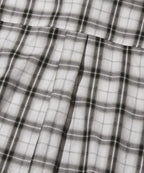 CROPPED CHECK SHIRT [WHITE]