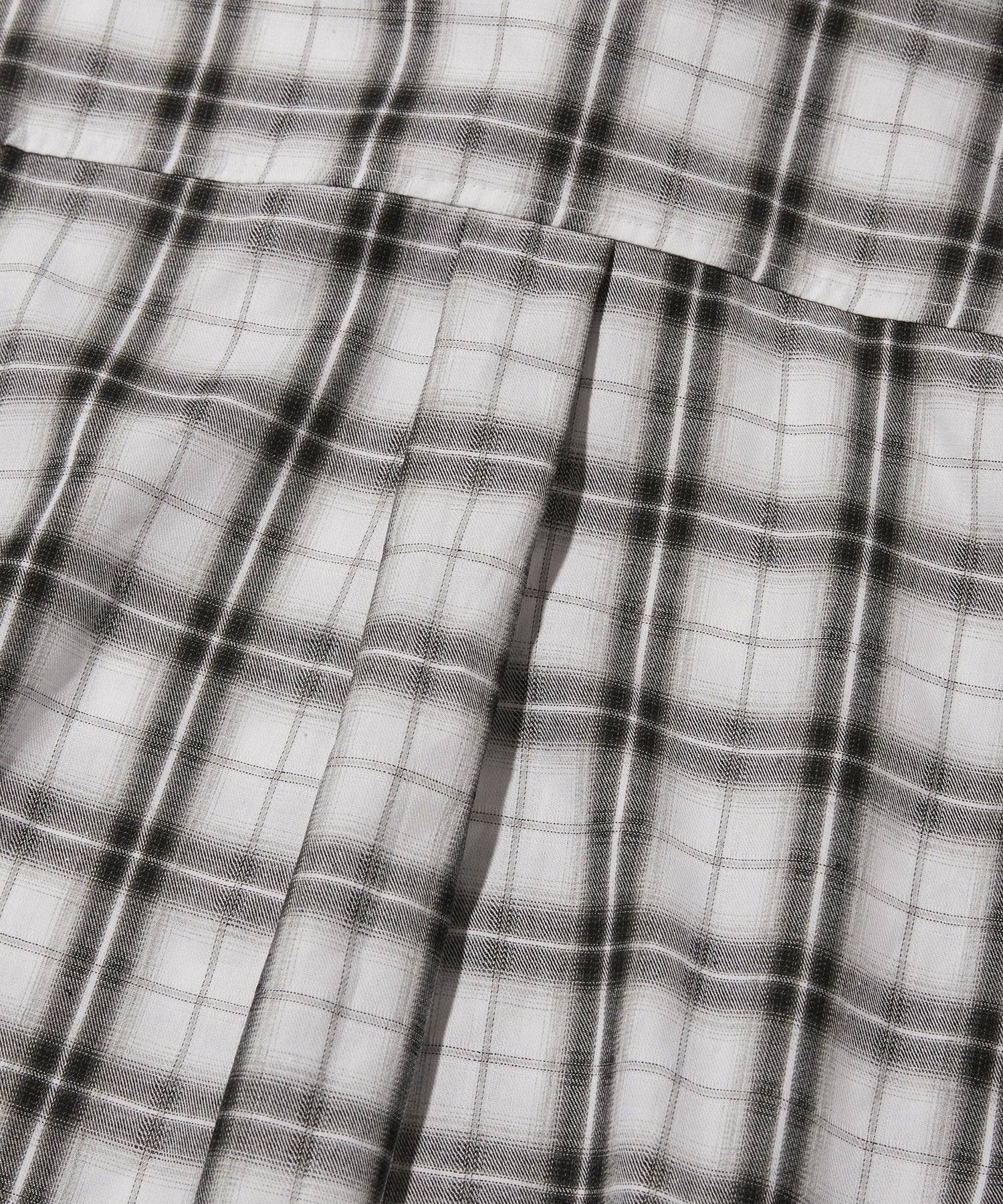 CROPPED CHECK SHIRT [WHITE]