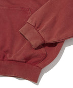 CROPPED WASHED HOOD ZIP UP [RED]