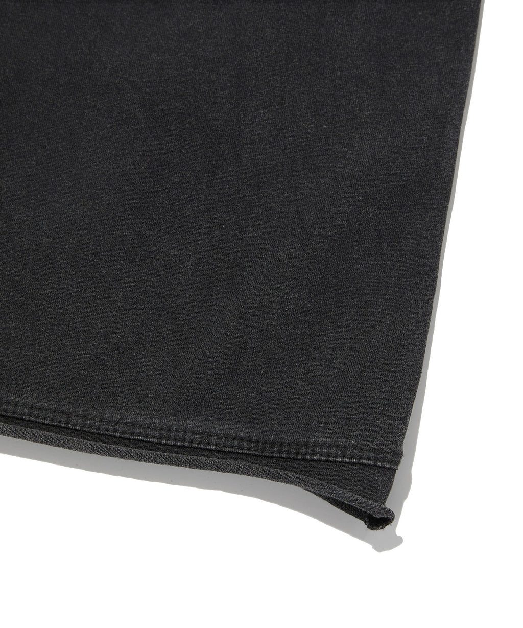 WASHED HENLEY NECK TEE [WASHING BLACK]