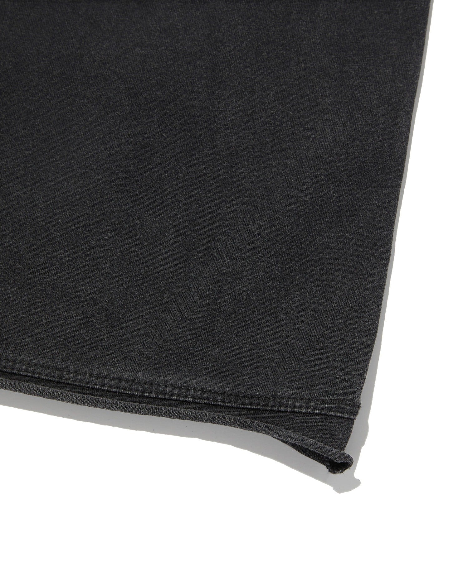 WASHED HENLEY NECK TEE [WASHING BLACK]
