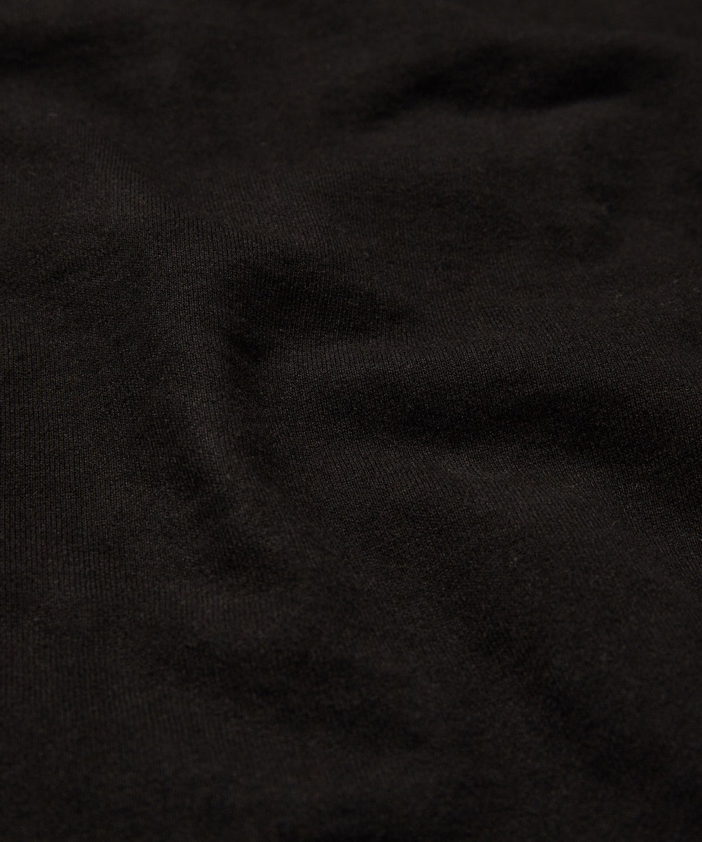 LOOSE SUADE HOOD ZIP UP [BLACK]