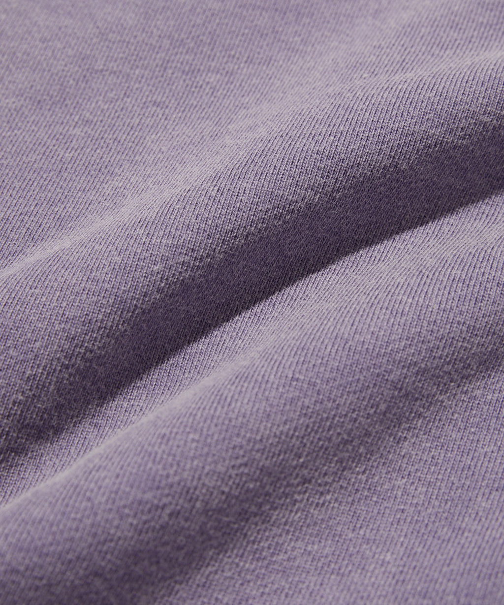 CROPPED WASHED HOOD ZIP UP [PURPLE]
