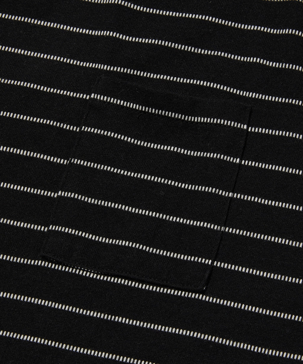 TEXTURED POCKET TEE [BLACK WHITE]