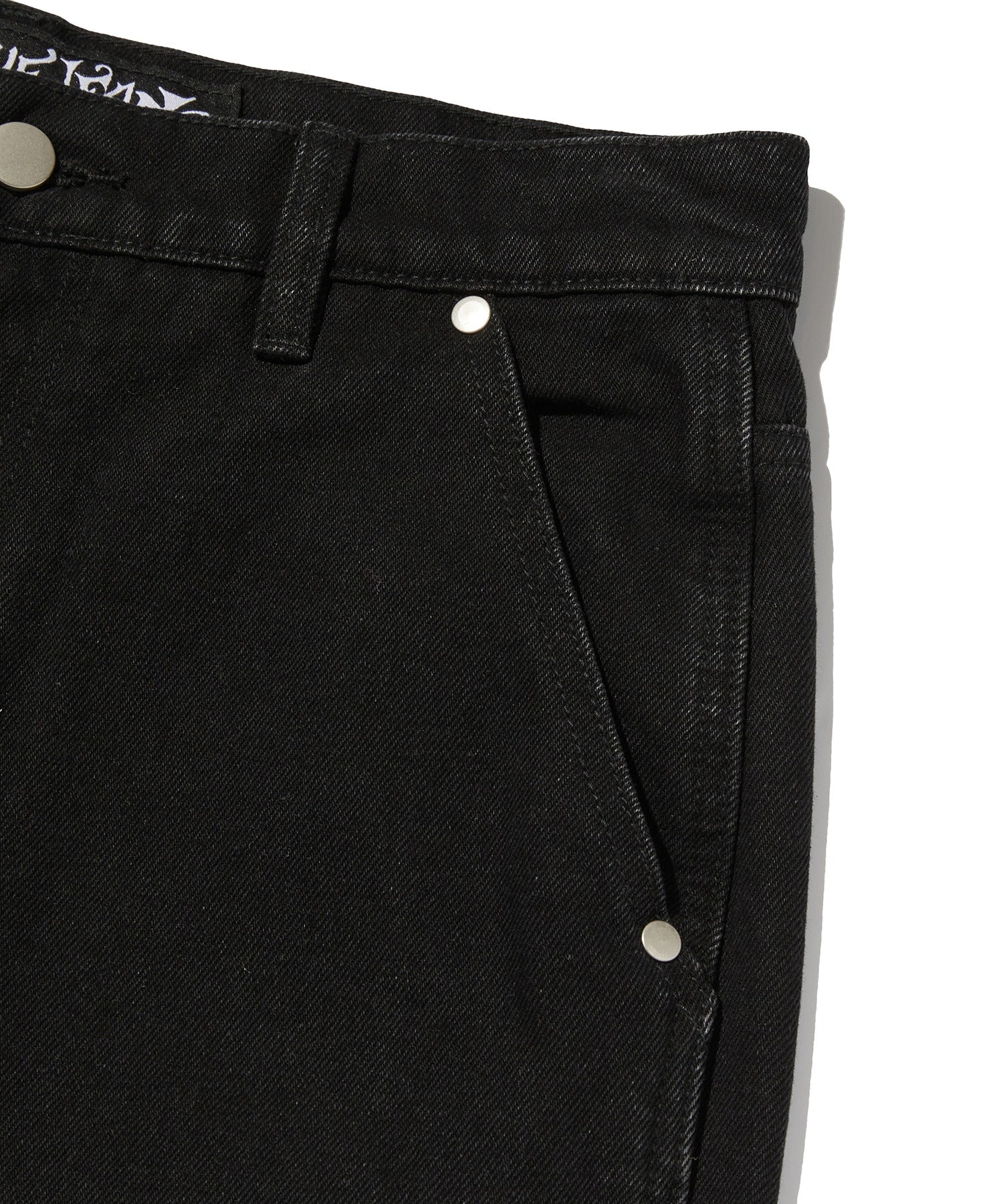 CURVED FLARE DENIM [BLACK]