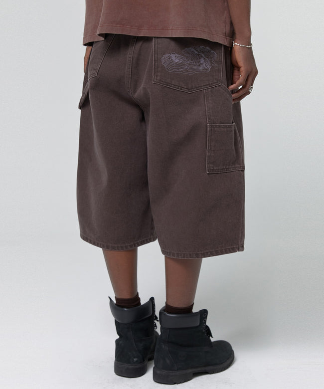 CONTOUR DOUBLE KNEE SHORTS [BROWN] Hover Image