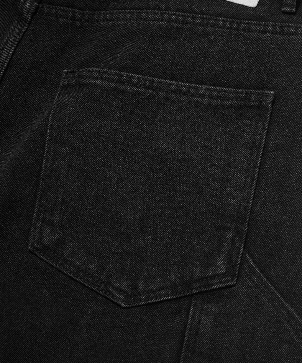 CARPENTER DENIM SHORTS [BLACK]