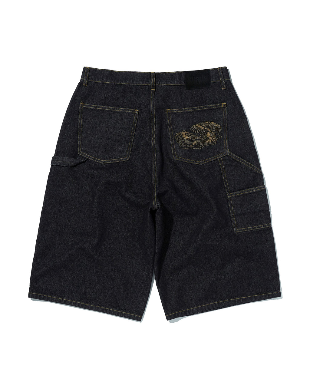 CONTOUR DOUBLE KNEE SHORTS [RAW INDIGO]