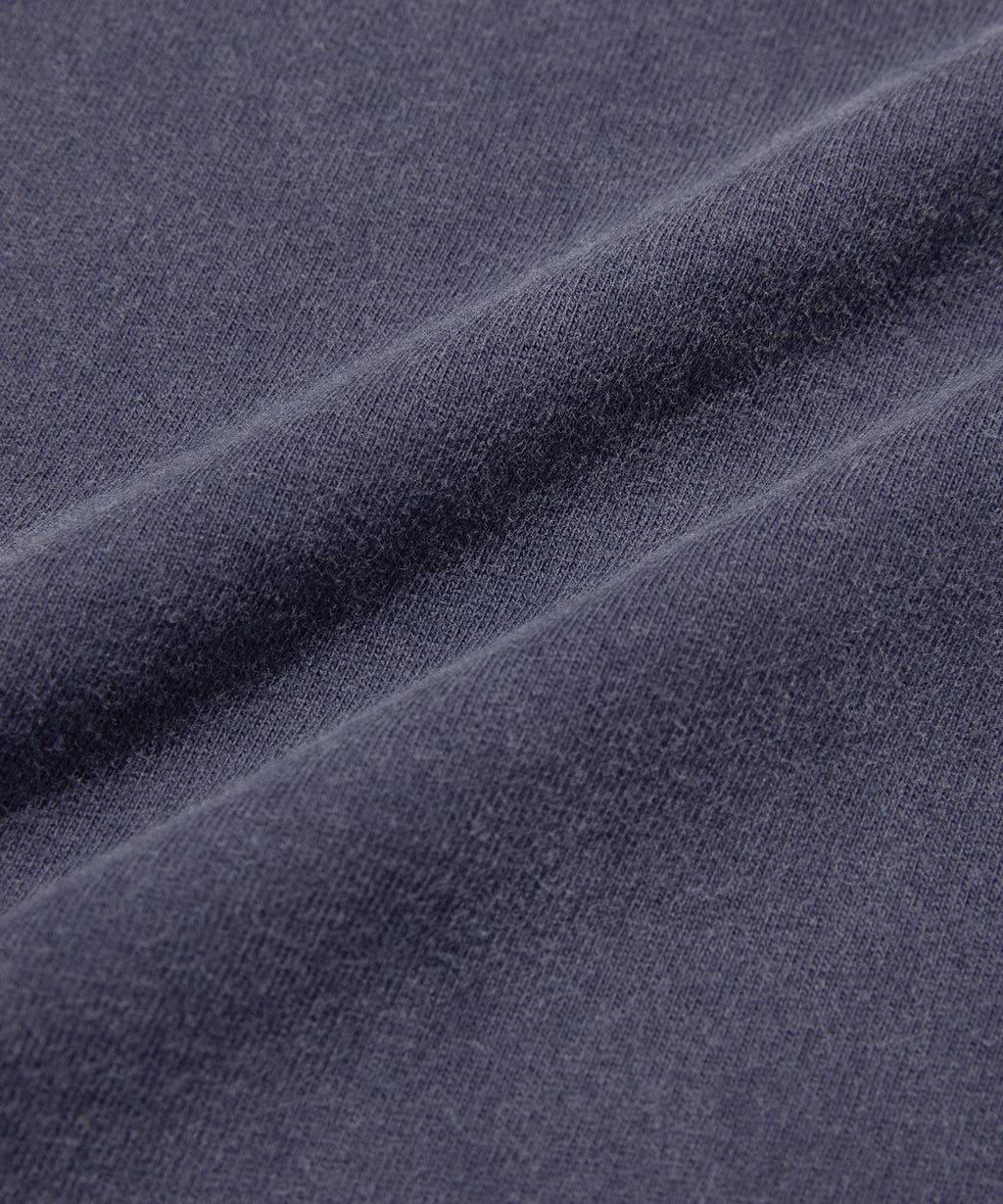 WASHED HENLEY NECK TEE [WASHING NAVY]
