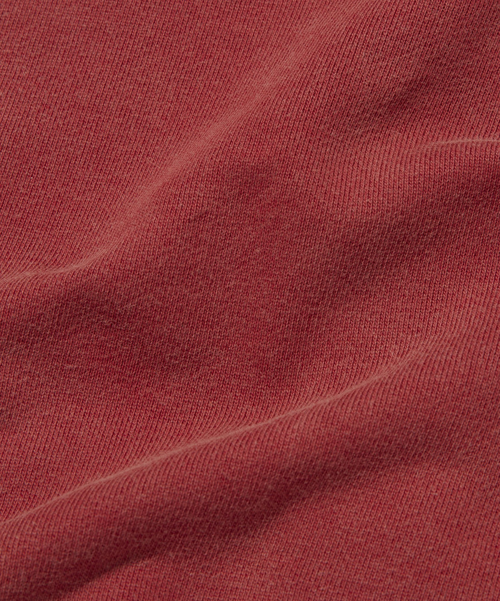 CROPPED WASHED HOOD ZIP UP [RED]