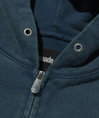 CROPPED WASHED HOOD ZIP UP [DEEP GREEN]