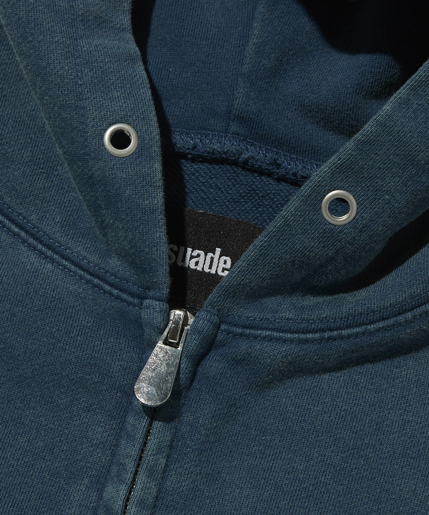 CROPPED WASHED HOOD ZIP UP [DEEP GREEN]