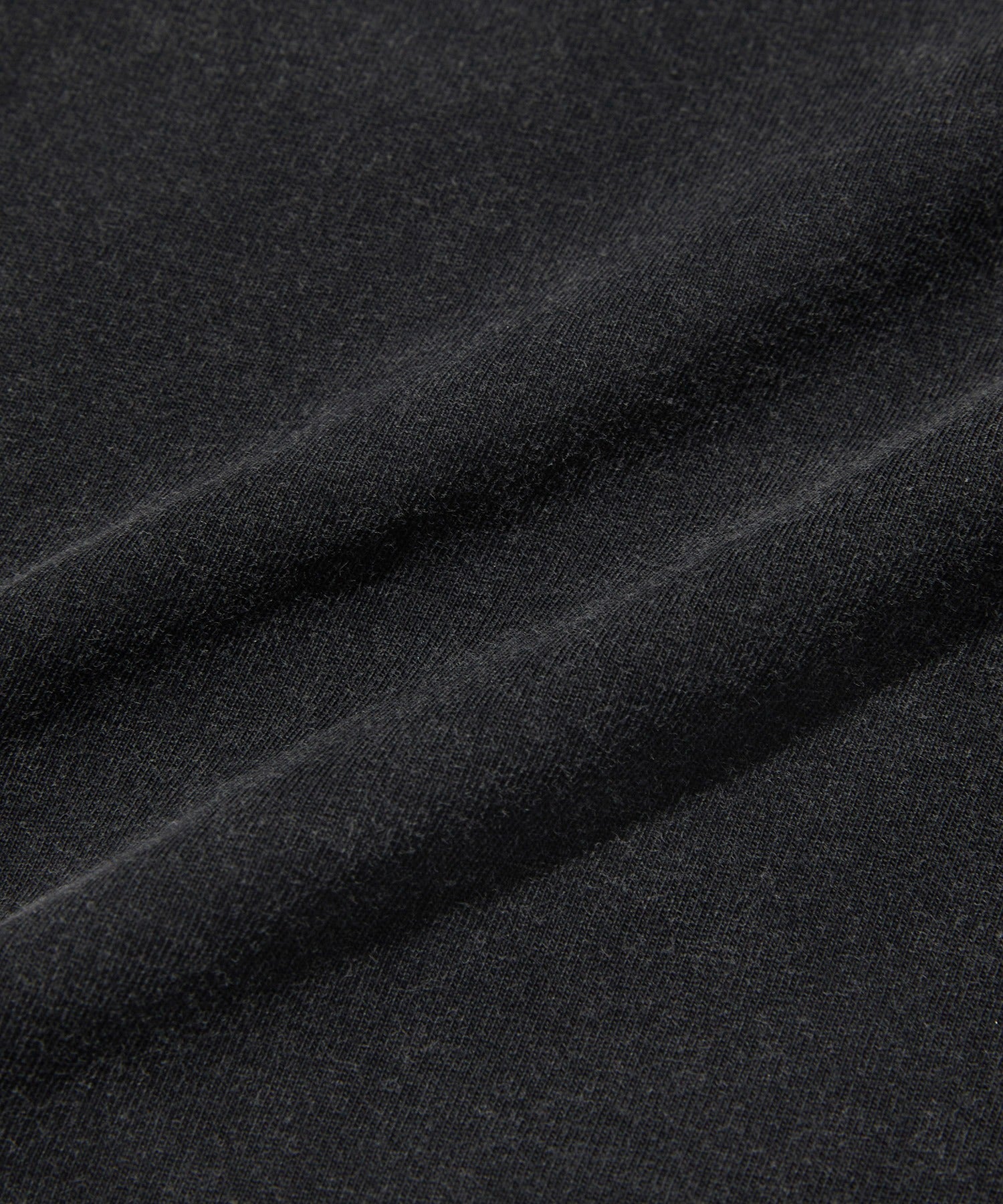 WASHED HENLEY NECK TEE [WASHING BLACK]