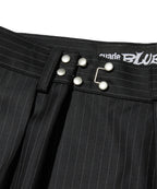 TWO TUCK STRIPE SLACKS [BLACK]