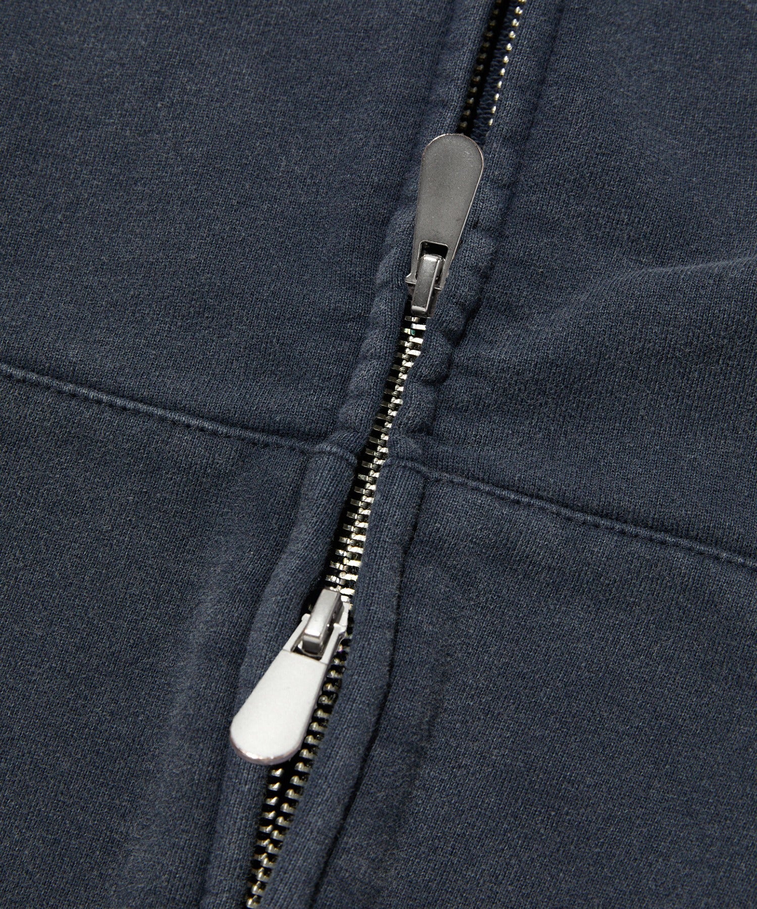 CROPPED WASHED HOOD ZIP UP [WASHING NAVY]
