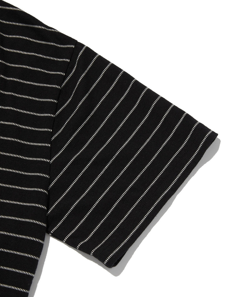 TEXTURED POCKET TEE [BLACK WHITE]