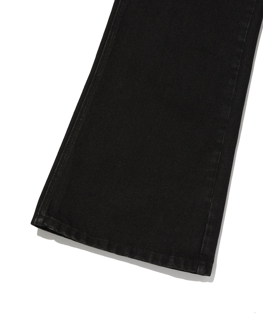 CURVED FLARE DENIM [BLACK]