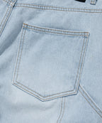 CARPENTER DENIM SHORTS [LIGHT BLUE]