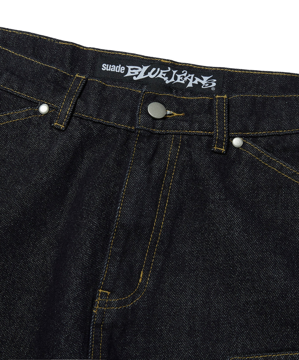 CONTOUR DOUBLE KNEE SHORTS [RAW INDIGO]