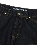 CONTOUR DOUBLE KNEE SHORTS [RAW INDIGO]