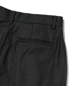 TWO TUCK STRIPE SLACKS [BLACK]